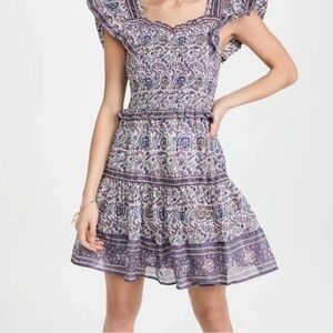 Sea New York Floral Print Dress with Smocked Detail. Size small.